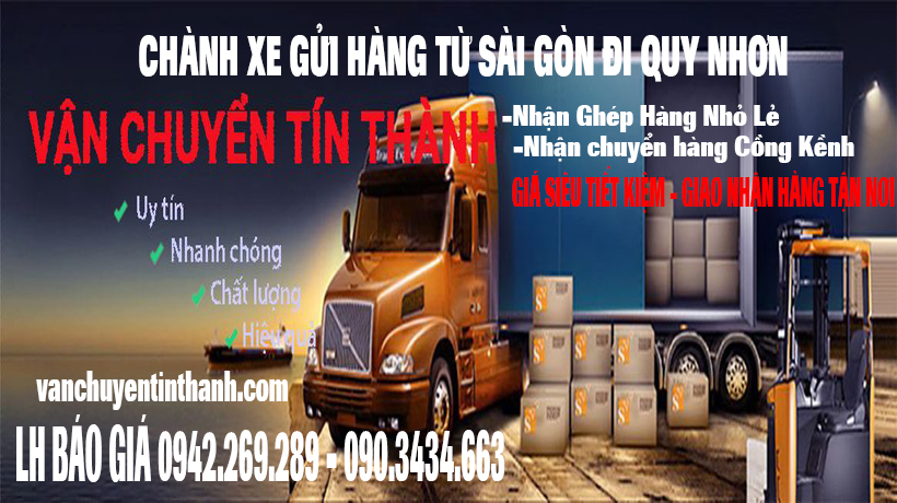 Chành xe gửi hàng từ Sài Gòn đi Quy Nhơn